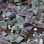 Money thrown into a large cistern at a historical museum in Hohhot, perhaps for good luck.