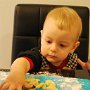 Helping Mommy make Christmas cookies.