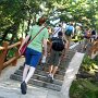 Our ascent up to one section of the Great Wall (Chang cheng).