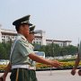 Changing of the guards at Tiananmen Square.