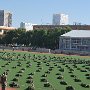 For the first few weeks of school, freshmen take part in  required military training. At Sports Day, they performed some of their moves.